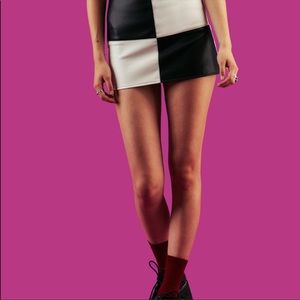 UNIF Checkered Mini Skirt